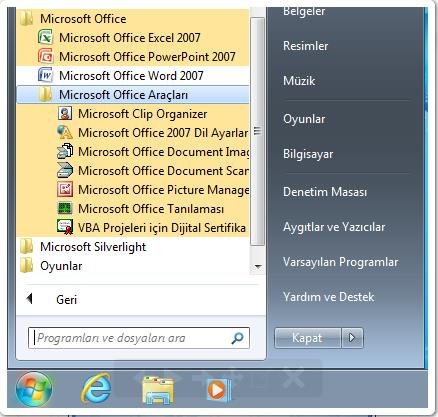 Office 2007 Full Programlar indir