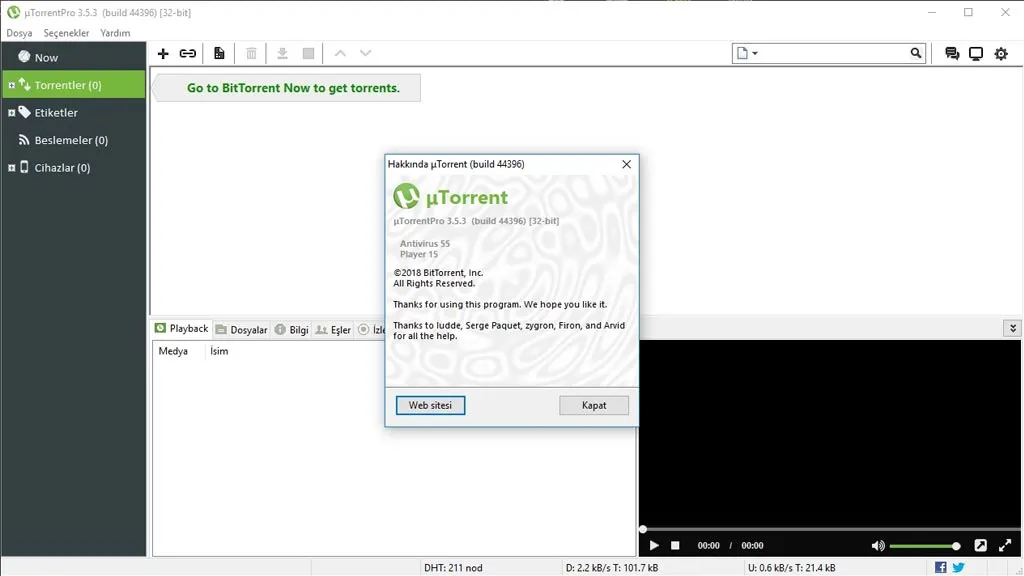 uTorrent Pro Full Sürüm