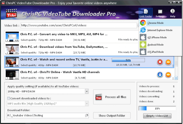 ChrisPC VideoTube Downloader Pro Full İNDİR